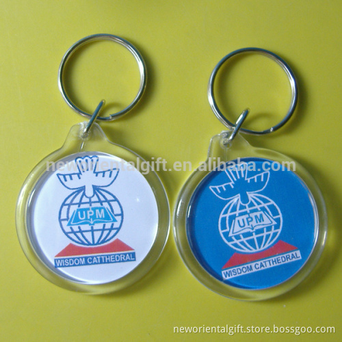 Customized Acrylic keychain , Photo insert plastic key chain